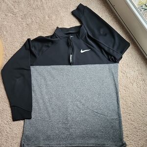 Nike Black and Gray Quarter-Zip Pullover